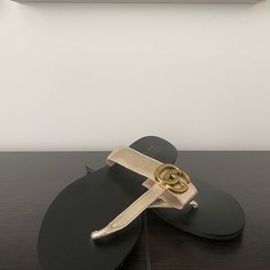 Gucci flops gold platinum